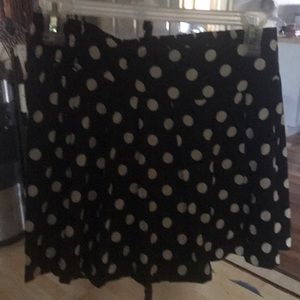 Black with white polkadots skirts